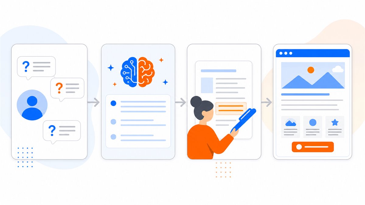 Quy trình biến bản nháp AI thành nội dung website hữu ích qua các bước kiểm chứng và biên tập