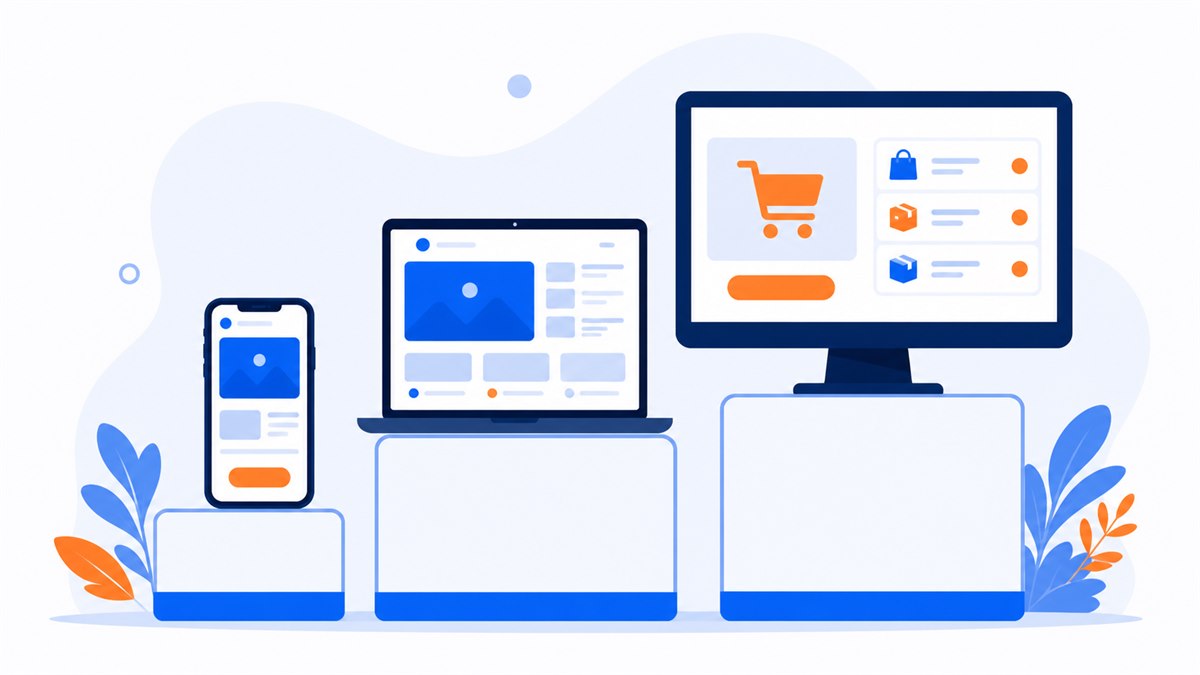 Minh hoạ so sánh ba loại website với mức giá tăng dần: landing page, web doanh nghiệp, web bán hàng