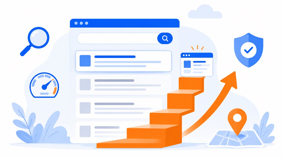 Minh hoạ website leo lên vị trí đầu trên trang kết quả tìm kiếm Google qua các bước tối ưu