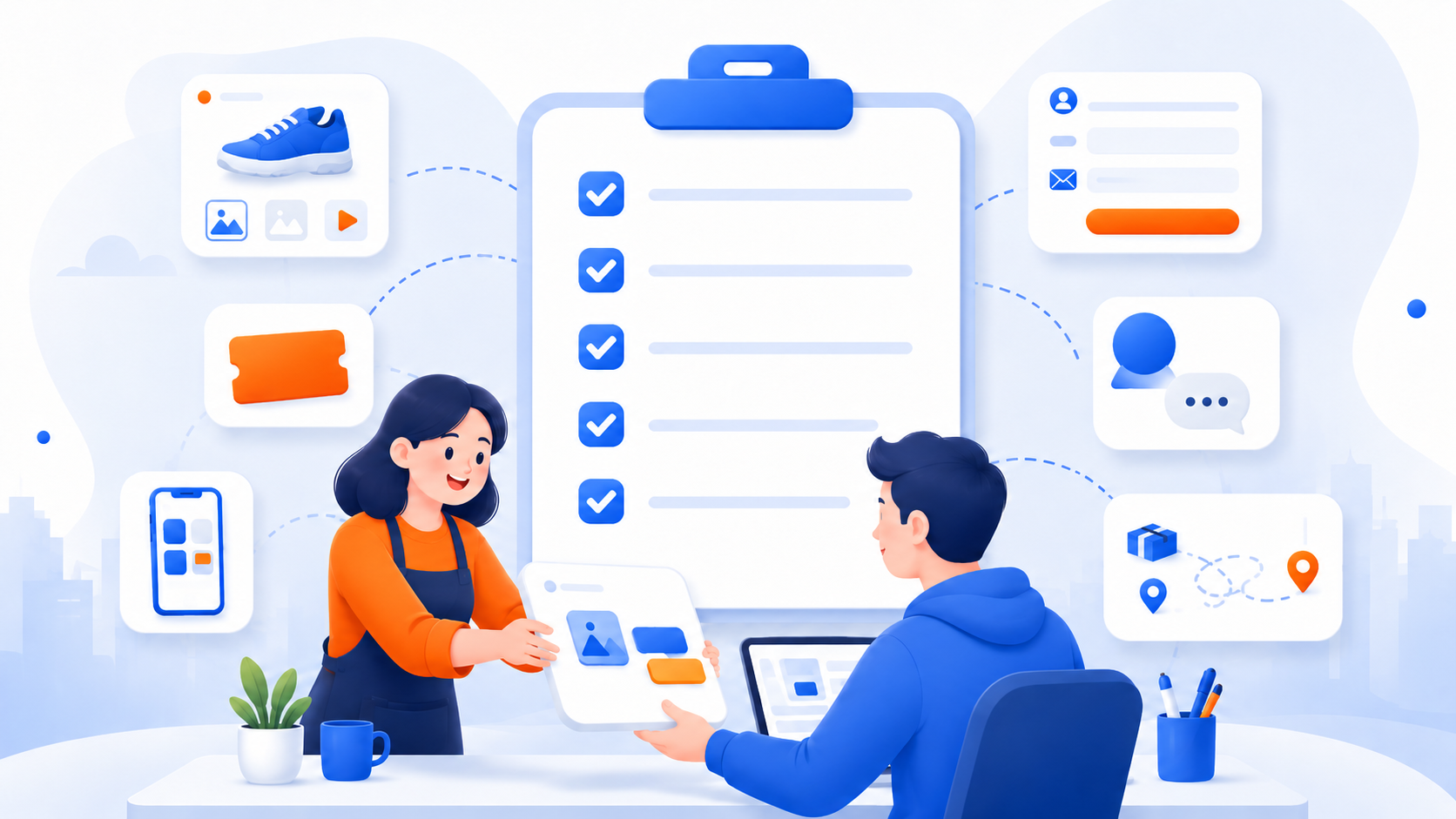 Minh hoạ checklist chuẩn bị nội dung trước khi làm landing page trong 24h