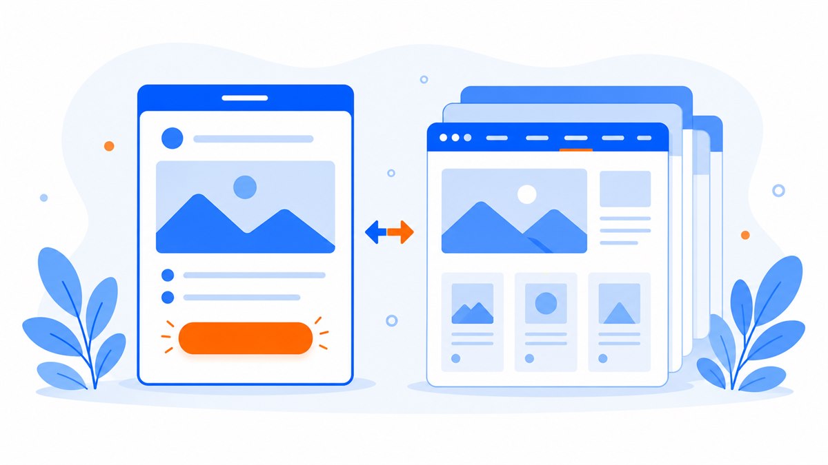 So sánh landing page một trang đơn với website nhiều trang về landing page là gì