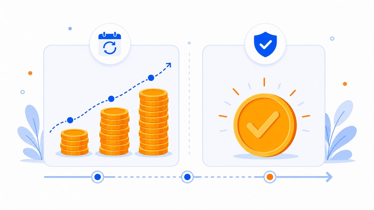 Minh hoạ chi phí thuê website theo tháng cộng dồn theo 3 năm so với mua đứt